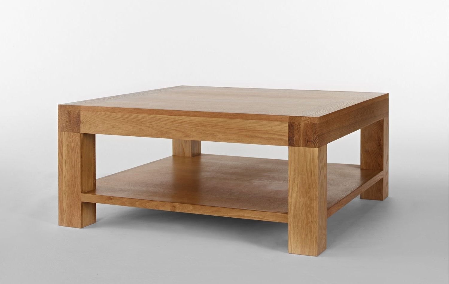 Latest Rustic Oak And Black Coffee Tables Throughout Rustic Grange Santana Blonde Oak Square Coffee Table (View 13 of 20)