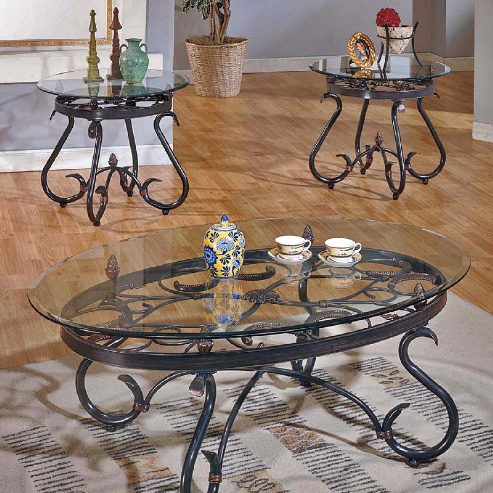 Latest Silver Coffee Tables Intended For Steve Silver Lola Coffee Table Set – Walmart – Walmart (View 12 of 20)