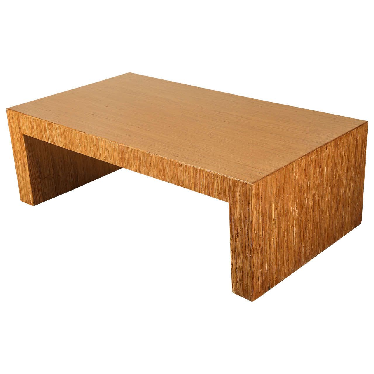 Latest Wood Veneer Coffee Tables Pertaining To Simple Minimalist Coffee Table With Striated Wood Veneer (Gallery 20 of 20)