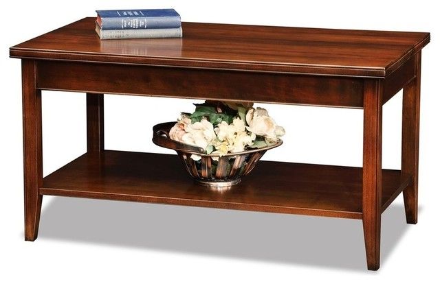 Leick Laurent Small Solid Wood Coffee Table, Chocolate With Regard To Most Recent Cocoa Coffee Tables (Gallery 8 of 20)