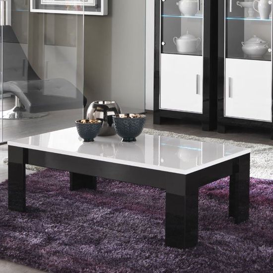 Lorenz Coffee Table Rectangular In Black And White High Within Most Recent Black And White Coffee Tables (Gallery 20 of 20)