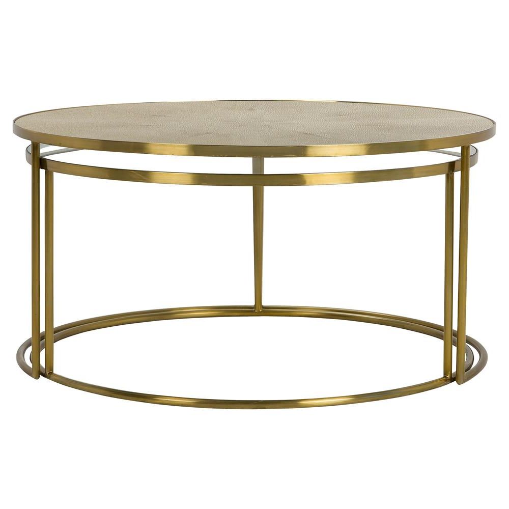 Maison 55 Ringo Modern Classic Round Gold Metal Bunching For Latest Antique Brass Aluminum Round Coffee Tables (View 15 of 20)