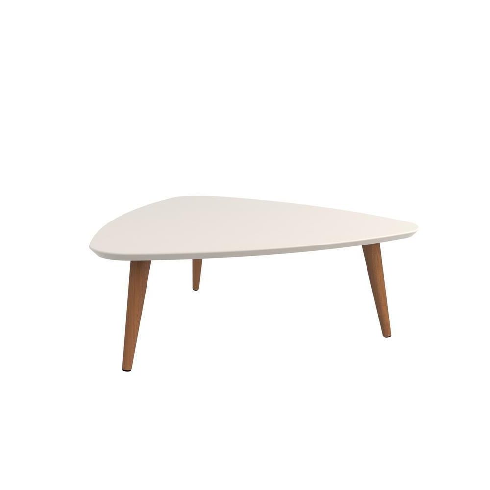 Manhattan Comfort Utopia 11.81" High Triangle Coffee Table With Regard To Preferred White Triangular Coffee Tables (Gallery 14 of 20)