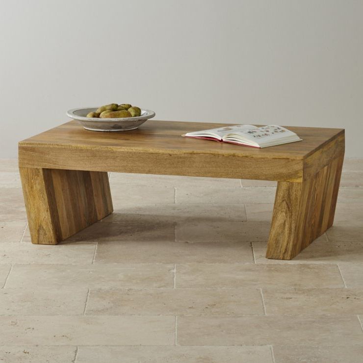 Mantis Light Natural Solid Mango Coffee Table With Angled Legs In Recent Natural Mango Wood Coffee Tables (Gallery 1 of 20)