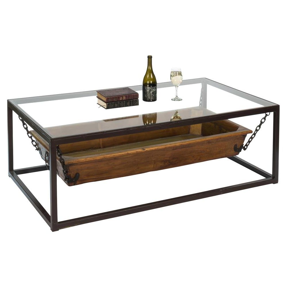 Mark Contemporary Rectangular Glass Wood Trough Storage Within Most Recently Released Wood Rectangular Coffee Tables (View 17 of 20)