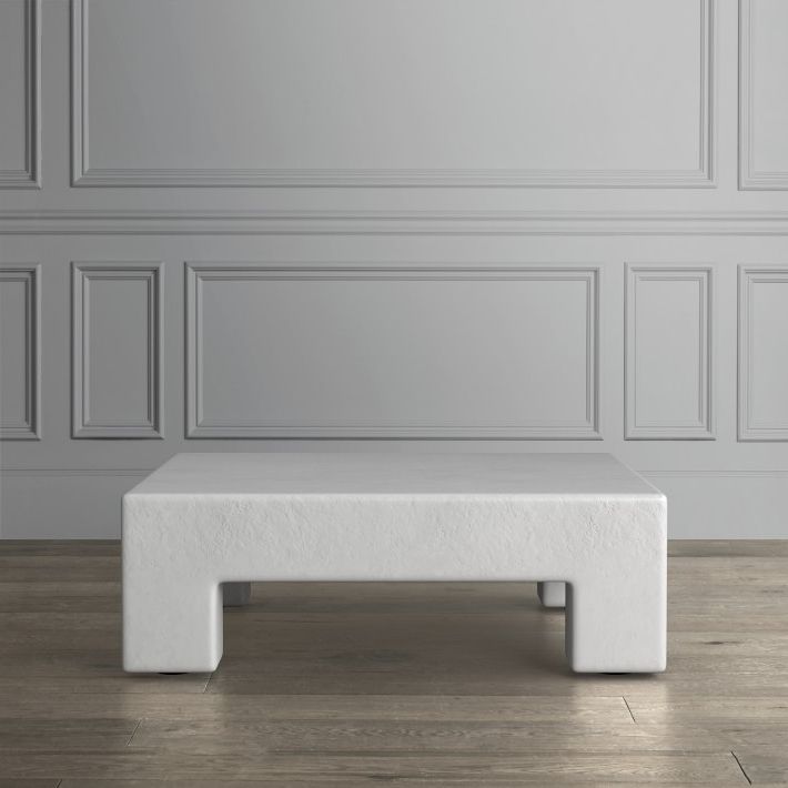 Matte White Square Coffee Table (View 18 of 20)
