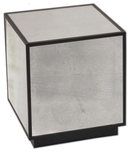 Matty Mirrored Cube Table – Contemporary – Side Tables And In Famous Gold And Mirror Modern Cube End Tables (View 11 of 20)