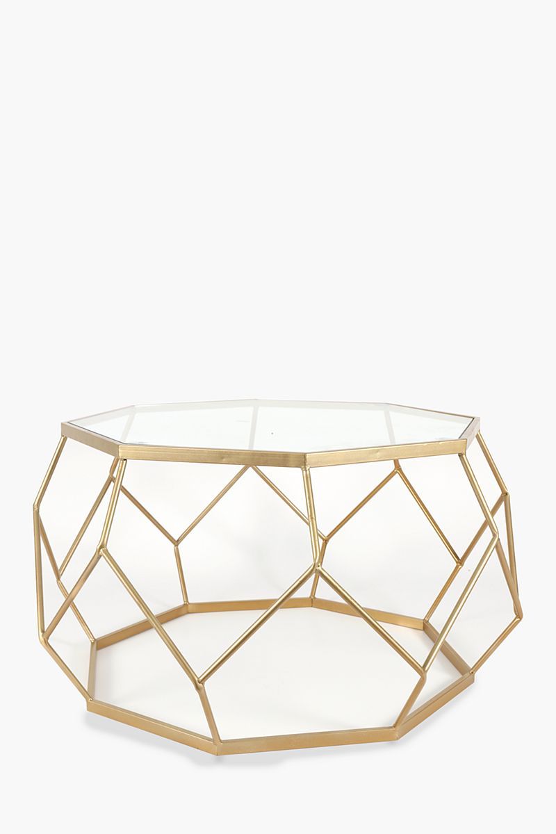 Metallic Geometric Wire Coffee Table – Coffee & Side Throughout Current Geometric Coffee Tables (View 15 of 20)