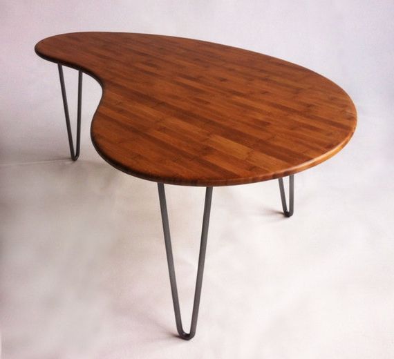 Mid Century Modern Coffee/cocktail Table Kidney Bean Shaped Regarding Well Known Dark Coffee Bean Cocktail Tables (Gallery 7 of 20)