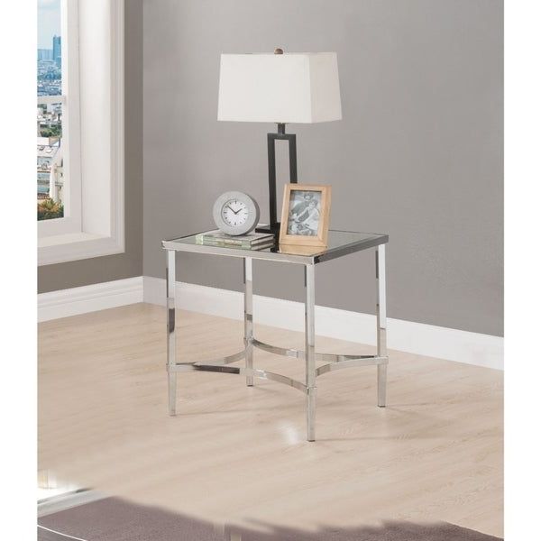 Modern Style Square Metal Frame End Table With Mirrored Within Latest Square Modern Accent Tables (View 13 of 20)