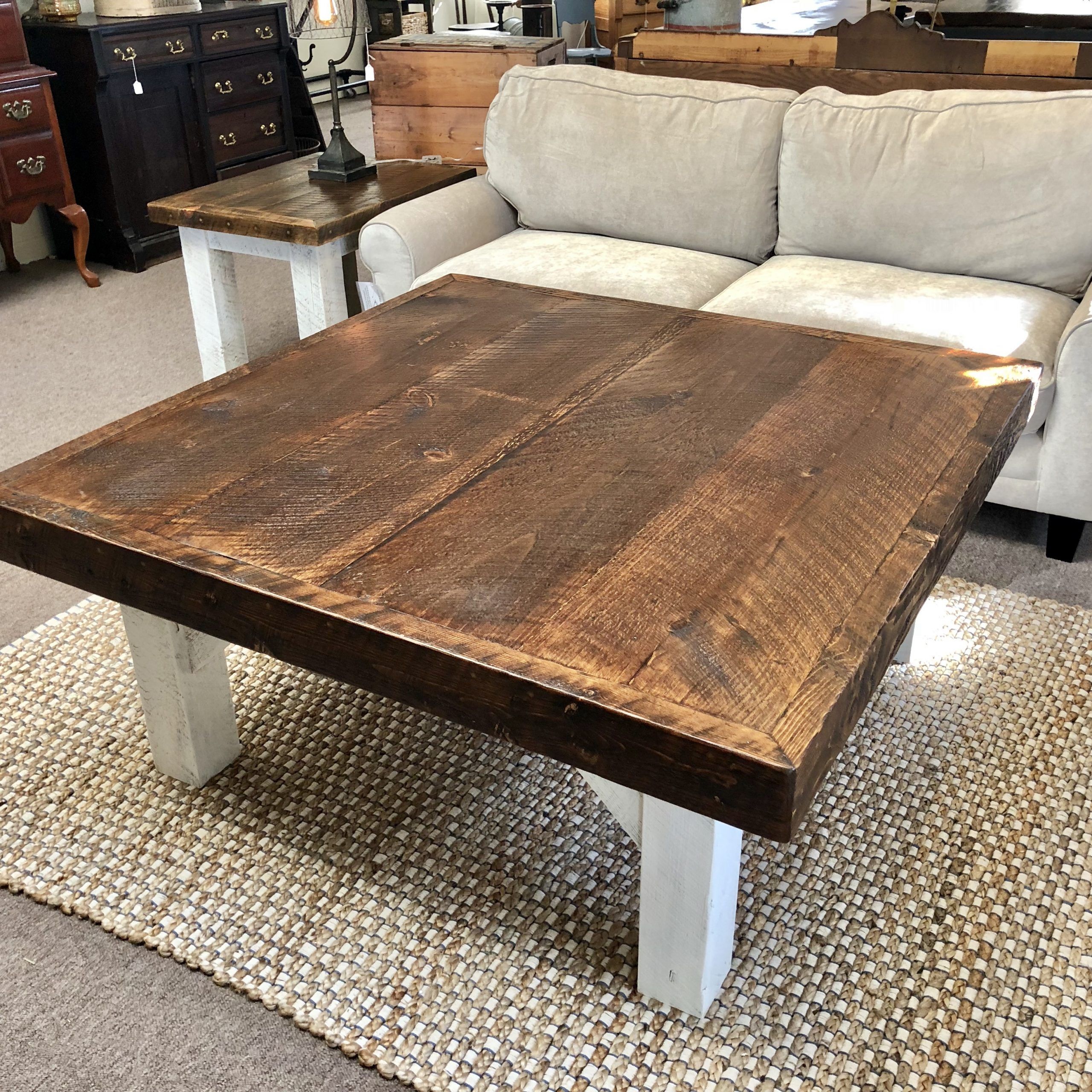 Most Current 1 Shelf Square Coffee Tables With Rustic Square Coffee Table – Chic & Antique (Gallery 1 of 20)