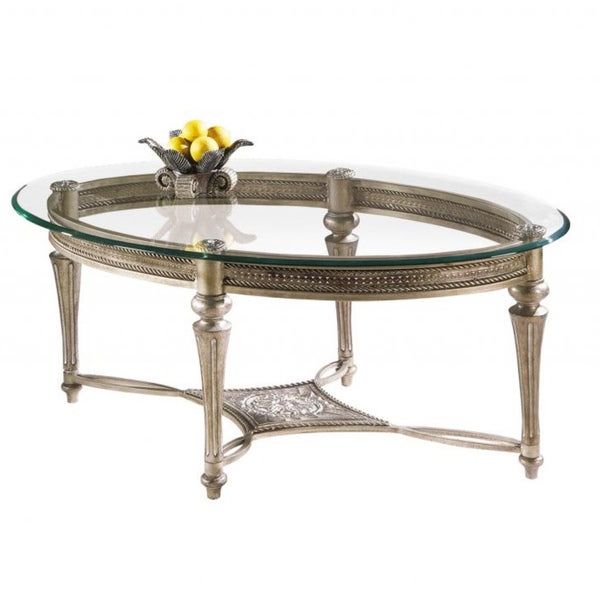 Most Current Glass And Gold Oval Coffee Tables In Galloway Oval Cocktail Table W/ Glass Top – 15393762 (Gallery 16 of 20)