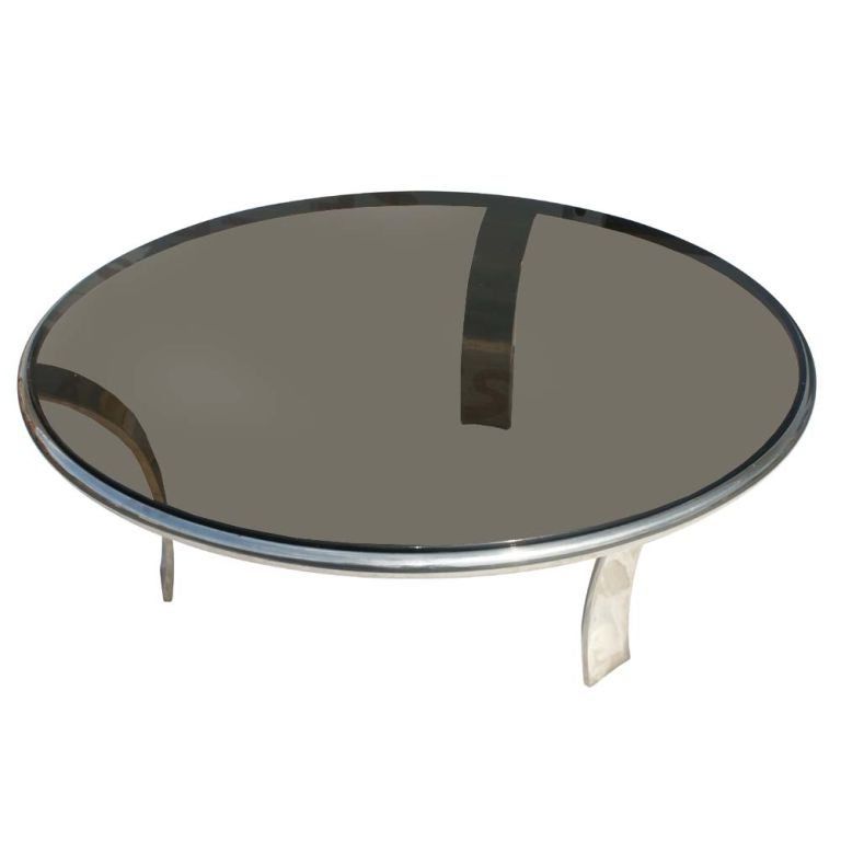 Most Current Glass And Stainless Steel Cocktail Tables Pertaining To Gardner Leaver For Steelcase Stainless And Glass Coffee (View 9 of 20)