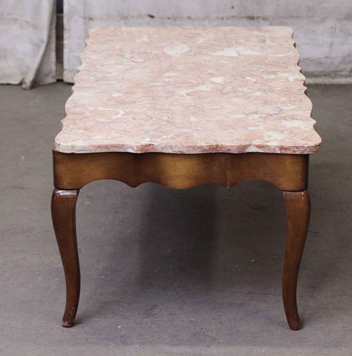 Most Current Marble Top Coffee Tables For French Provincial Coffee Table With Rose Marble Top (View 8 of 20)