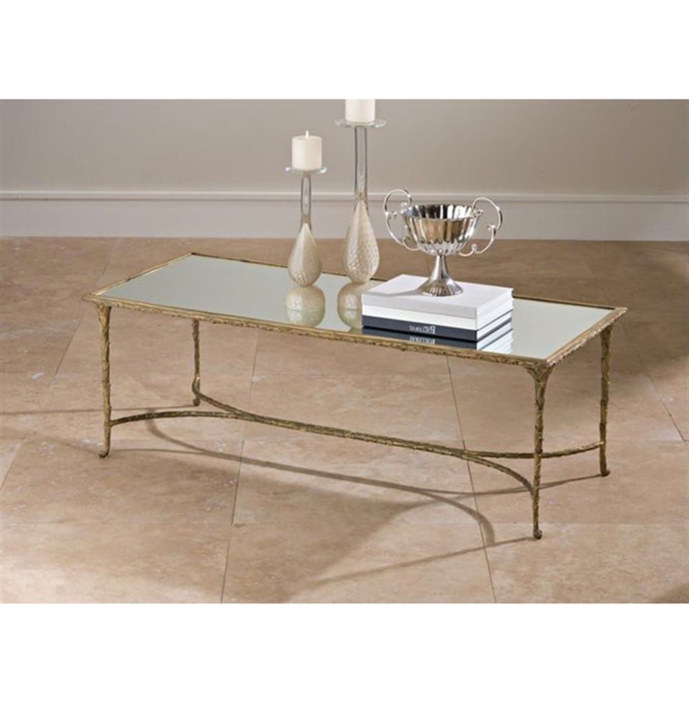 Most Current Walnut And Gold Rectangular Coffee Tables With Delano Hollywood Regency Antique Gold Sculpted Leaf (Gallery 4 of 20)