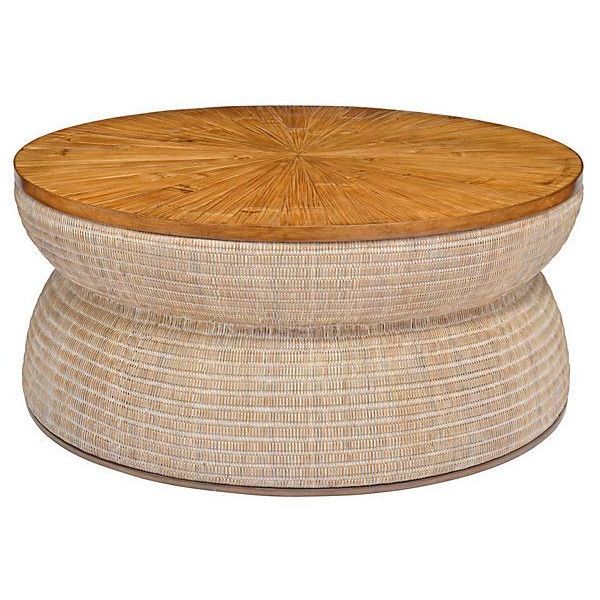 Most Popular Light Natural Drum Coffee Tables Throughout Artistica Round Drum Coffee Table Natural Sofa Table (Gallery 2 of 20)