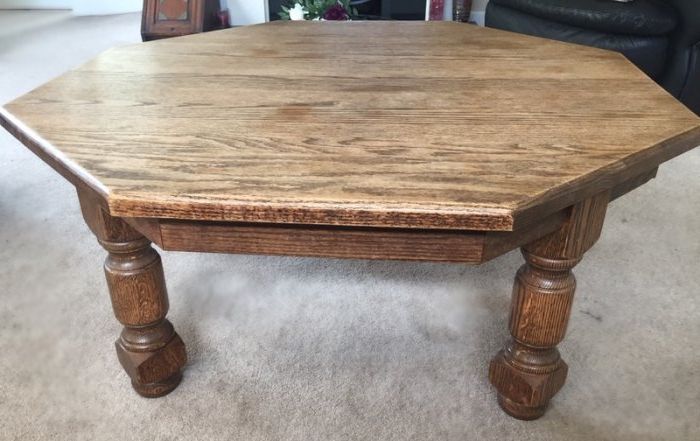 Most Popular Octagon Coffee Tables With Regard To Wooden Octagon Shaped Coffee Table For Sale In Blackrock (View 17 of 20)
