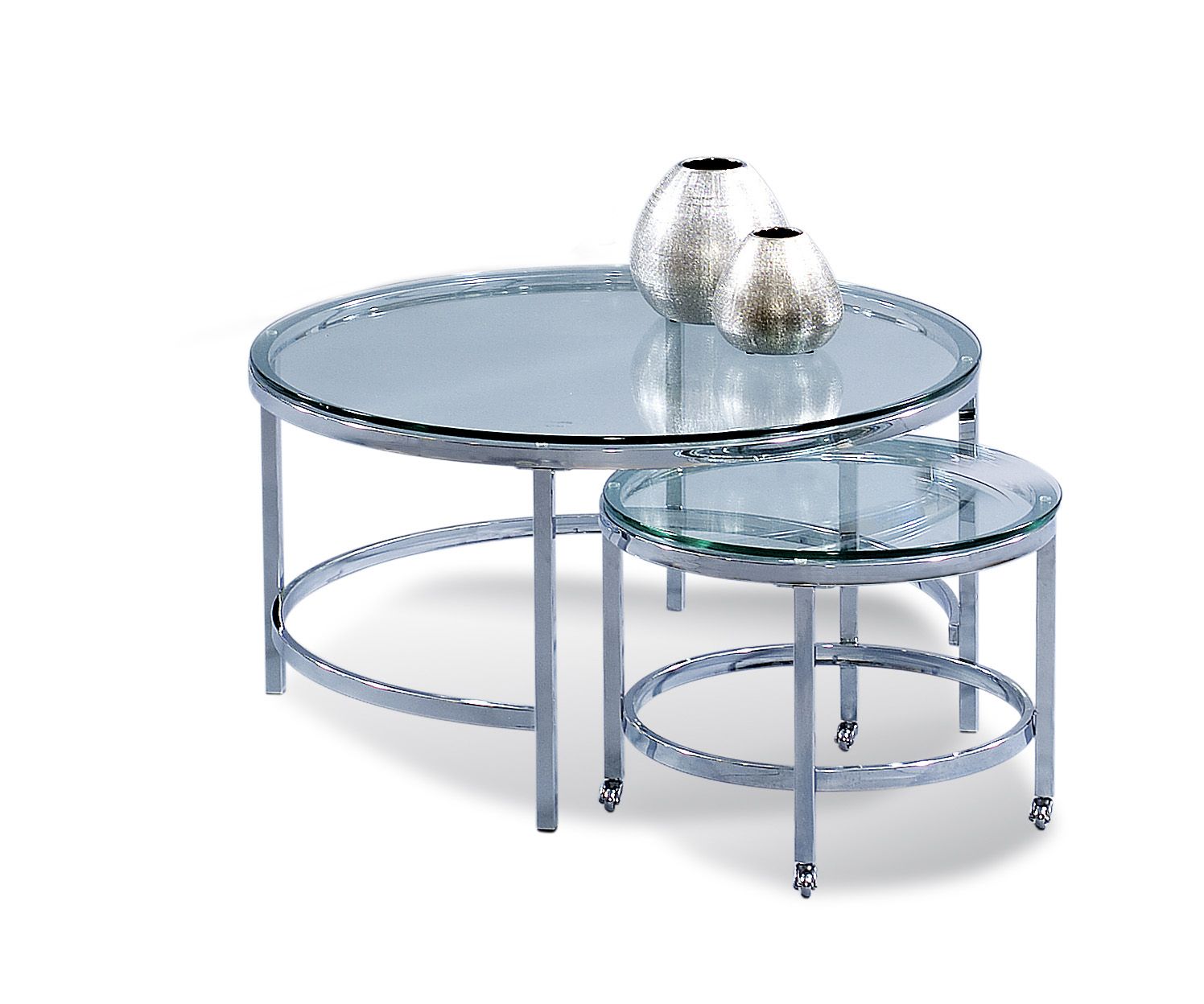 Most Recent Mirrored Modern Coffee Tables Intended For Bassett Mirror Thoroughly Modern Patinoire Round Cocktail (View 17 of 20)