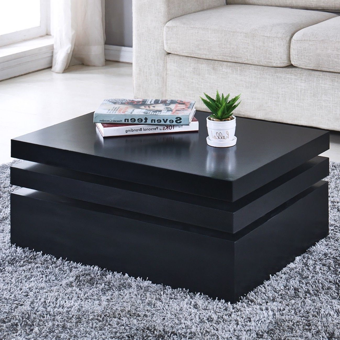 Most Recent Square High Gloss Coffee Tables In Small Square Coffee Table High Gloss Furniture Modern (Gallery 8 of 20)