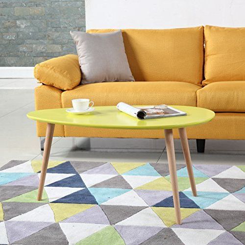 Most Recent Yellow And Black Coffee Tables Inside Mid Century Modern Colorful Coffee Table (yellow) (Gallery 13 of 20)