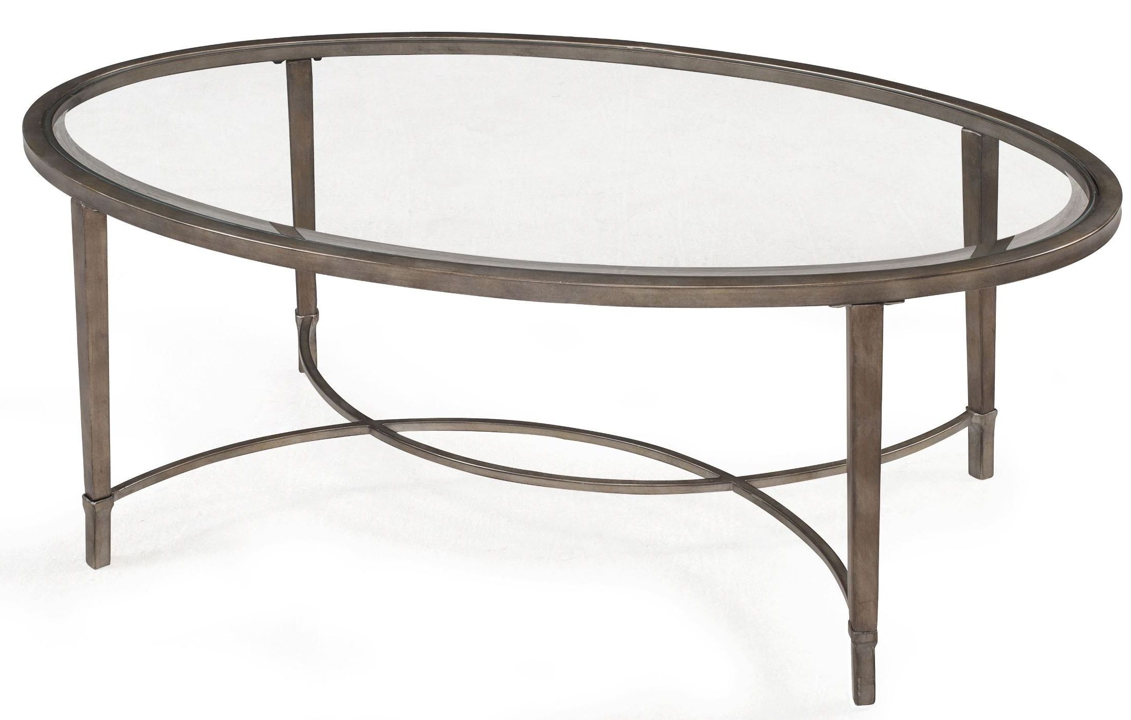 Most Recently Released Glass And Gold Oval Coffee Tables Pertaining To Copia Oval Cocktail Table From Magnussen Home (t2114  (View 4 of 20)