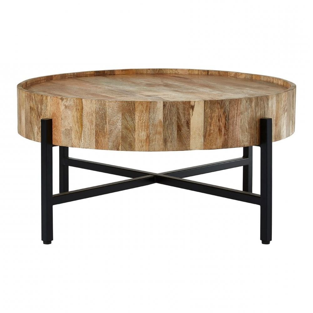 Most Recently Released Natural Mango Wood Coffee Tables With Regard To Crest Mango Wood Coffee Table, Iron, Wood, Natural (Gallery 15 of 20)