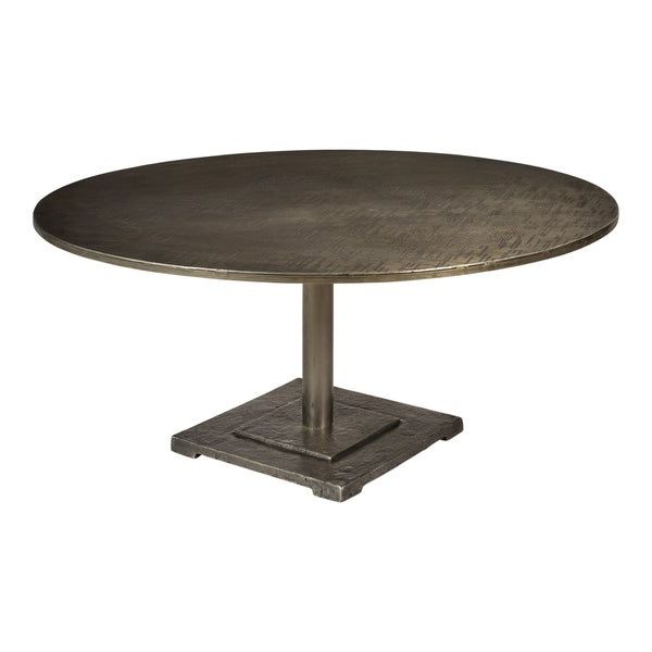 Most Recently Released Round Iron Coffee Tables In Shop Aurelle Home Brass Industrial Round Iron Coffee Table (View 14 of 20)