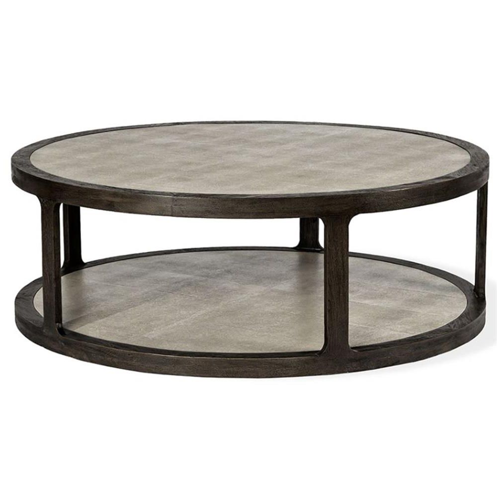 Most Recently Released Smoke Gray Wood Coffee Tables Regarding Interlude Litchfield Modern Classic Grey Shagreen Wood (View 14 of 20)