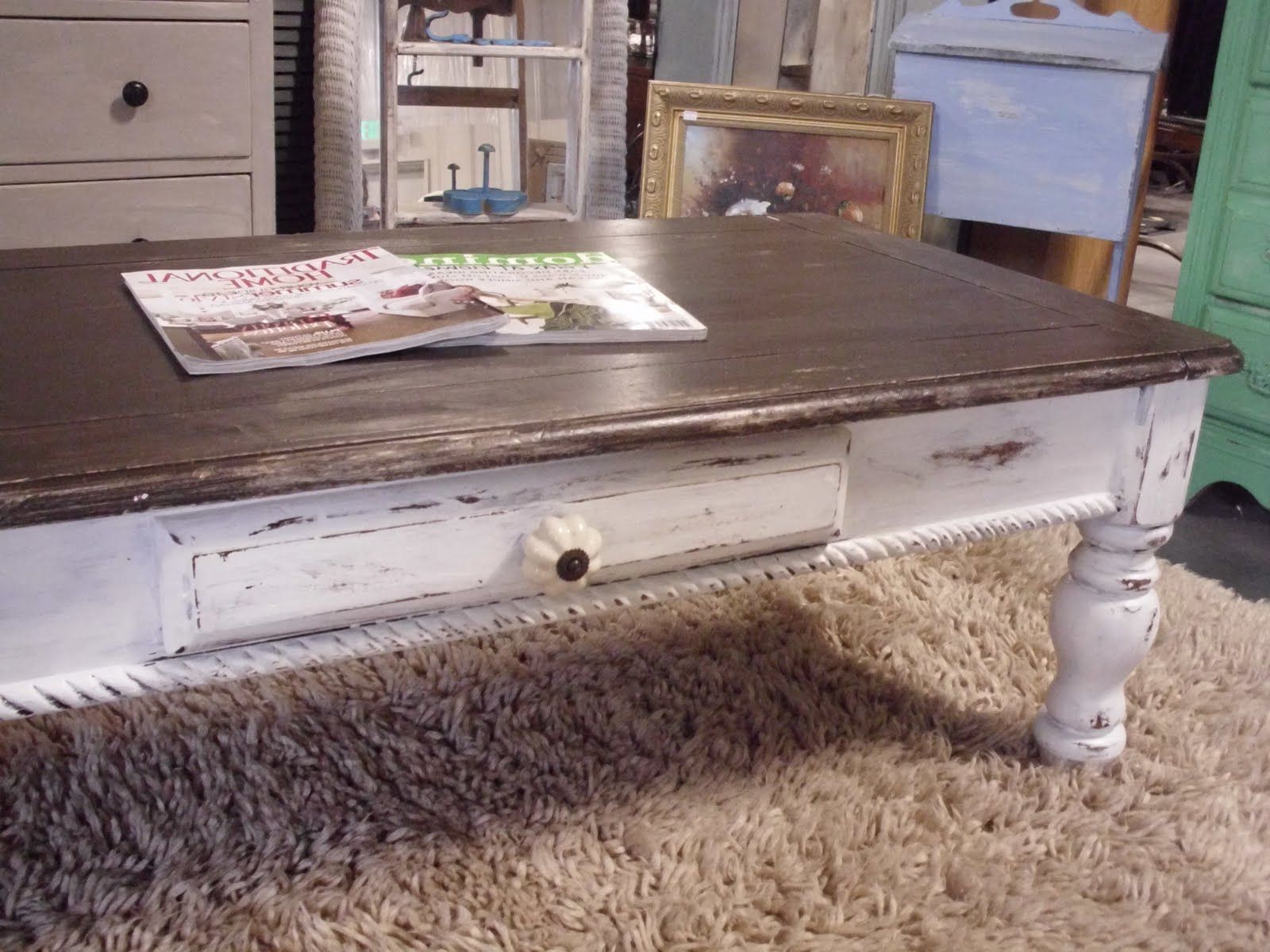 Most Recently Released Square Weathered White Wood Coffee Tables For Grace Upon Grace Al: Distressed Coffee Table (View 11 of 20)