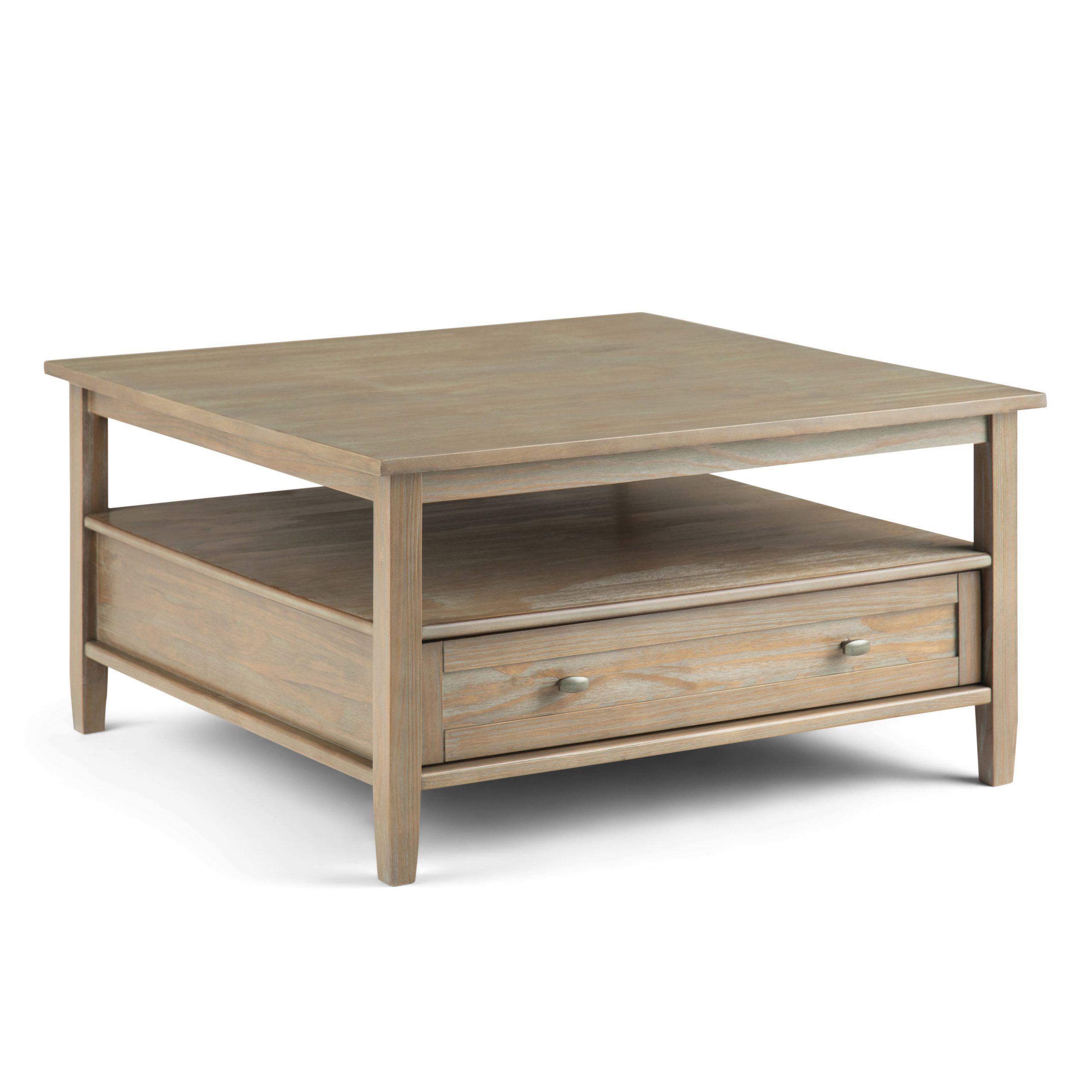 Most Recently Released Square Weathered White Wood Coffee Tables Pertaining To Brooklyn + Max Lexington Solid Wood 36 Inch Wide Square (View 13 of 20)