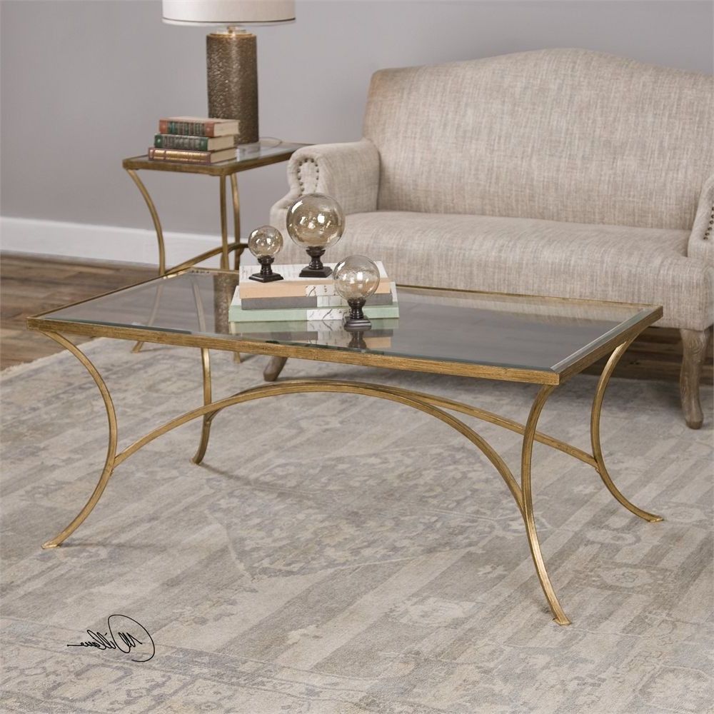 Most Up To Date Gold Coffee Tables Intended For Alayna Gold Coffee Table From Uttermost (View 8 of 20)