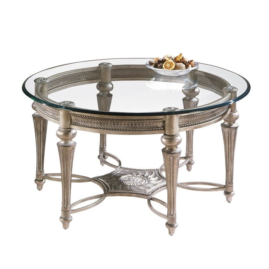 Most Up To Date Gold Coffee Tables With Regard To Shop Magnussen Home Galloway Subtle Gold Round Coffee (View 11 of 20)