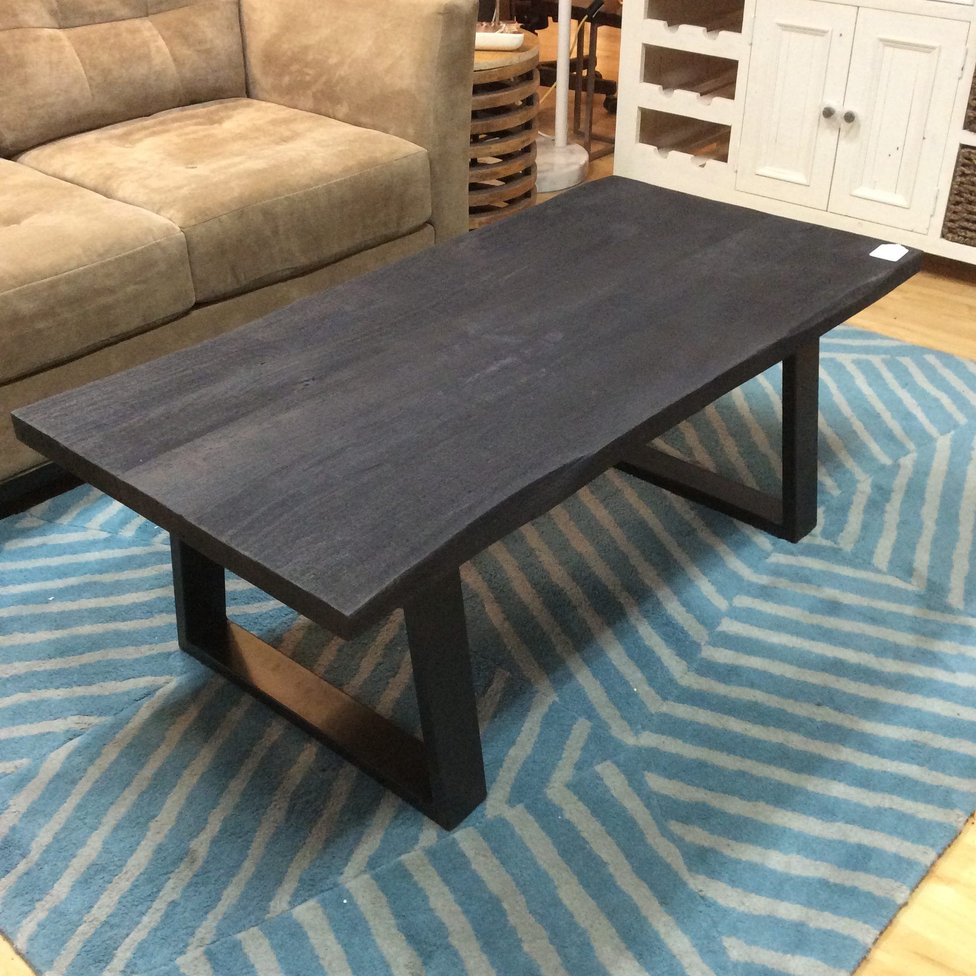 Natural Dark Wood Coffee Table – Ballard Consignment For Most Popular Wood Coffee Tables (View 12 of 20)