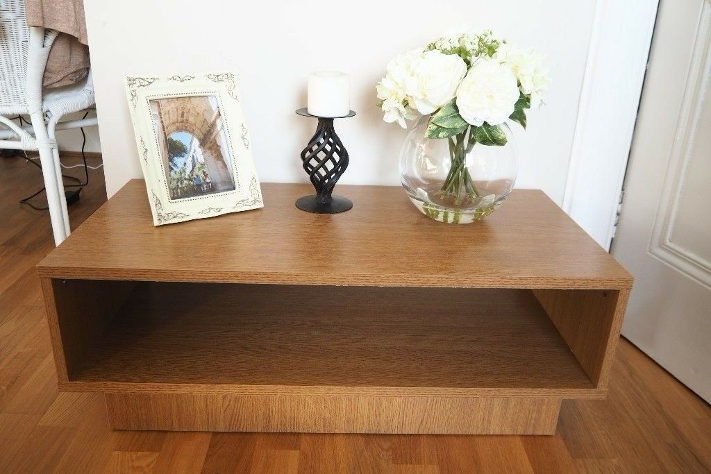 (new) Home Cubes 1 Shelf Coffee Table – Oak Effect From Within Well Liked 1 Shelf Coffee Tables (View 7 of 20)