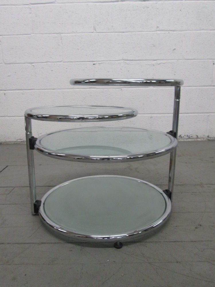Newest 3 Tier Coffee Tables In 3 Tier Round Glass Chrome Occasional Coffee End Table (View 10 of 20)