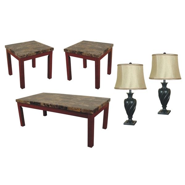Newest 5 Piece Coffee Tables Throughout Shop Sofab Bennington 5 Piece Lamp, Coffee Table And End (View 5 of 21)