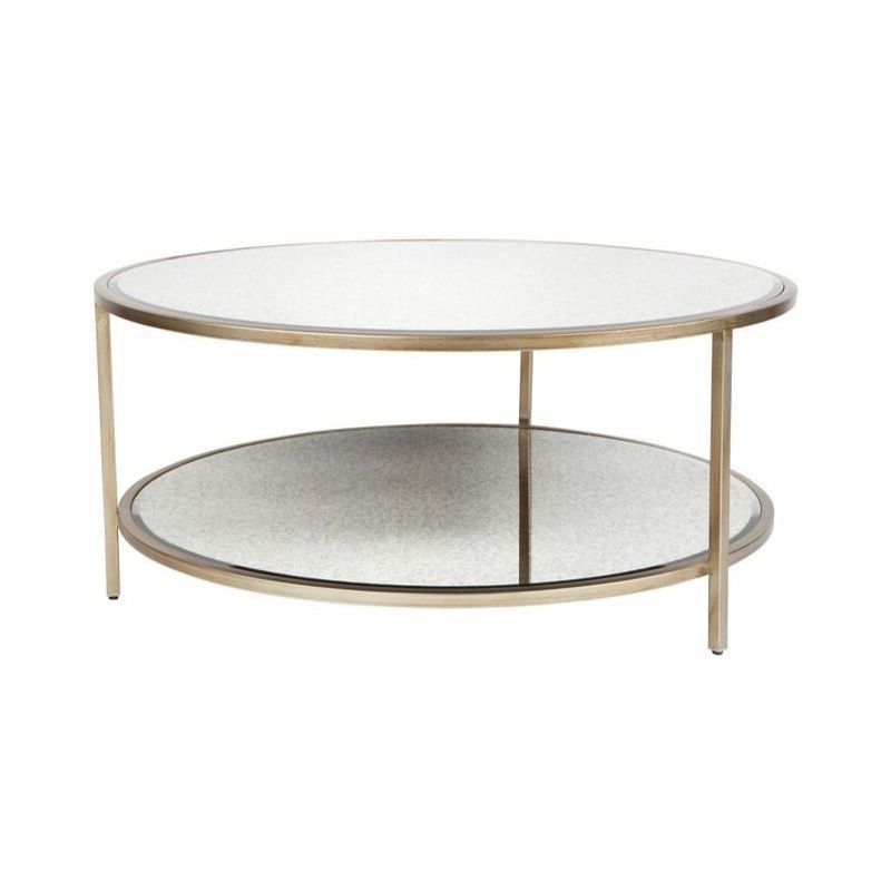 Newest Antique Cocktail Tables Intended For Cocktail Coffee Table – Antique Gold Round (Gallery 15 of 20)