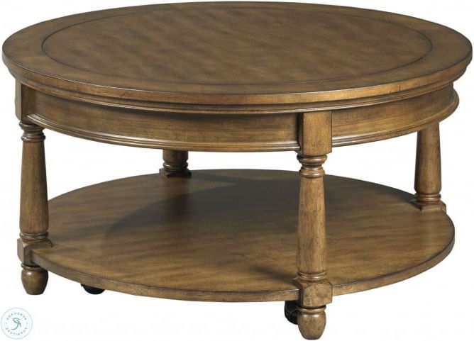 Newest Antique Cocktail Tables With Hamilton Saddlebrook Antique Chestnut Round Cocktail Table (Gallery 7 of 20)