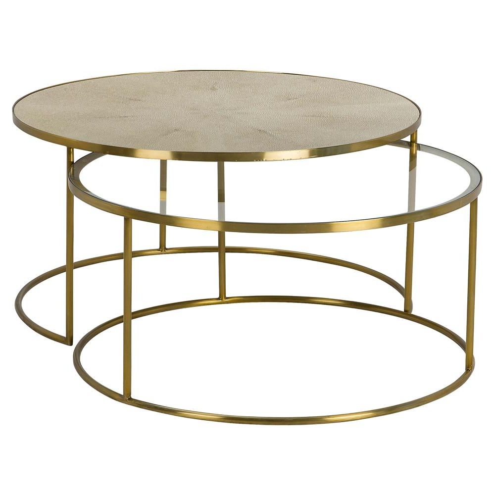 Newest Gold Coffee Tables Pertaining To Maison 55 Ringo Modern Classic Round Gold Metal Bunching (View 16 of 20)