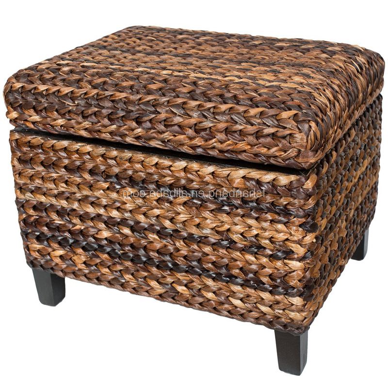 Newest Natural Seagrass Coffee Tables Inside Natural Rattan Seagrass Water Hyacinth Wicker Storage (View 12 of 20)