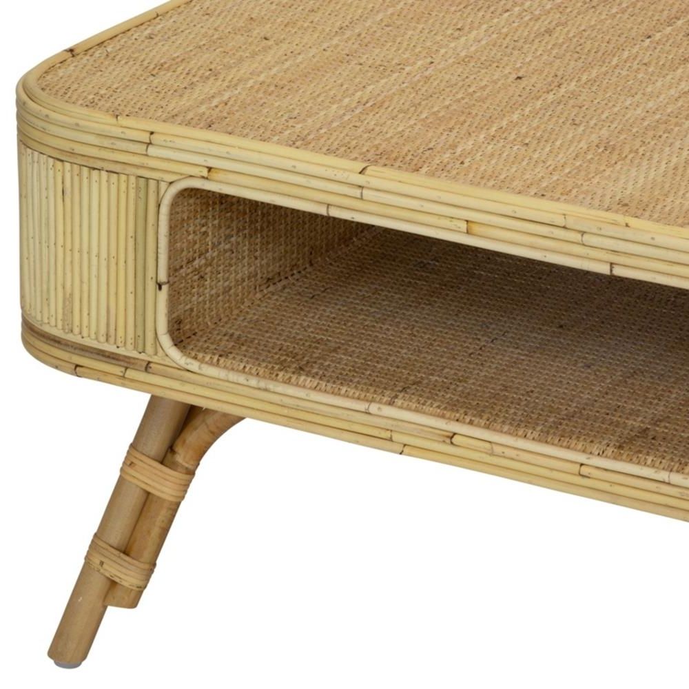 Newest Natural Seagrass Coffee Tables Within Selamat Bixby Coastal Natural Brown Rattan Rectangular (View 13 of 20)