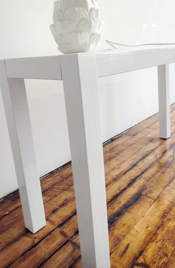 Newest White Gloss And Maple Cream Coffee Tables With White Gloss Parsons Console Sofa Table Vintage (View 16 of 20)
