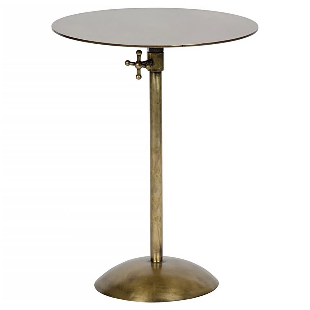 Noir Felix Industrial Loft Gold Antique Brass Metal Round Regarding 2019 Antique Brass Aluminum Round Coffee Tables (Gallery 19 of 20)
