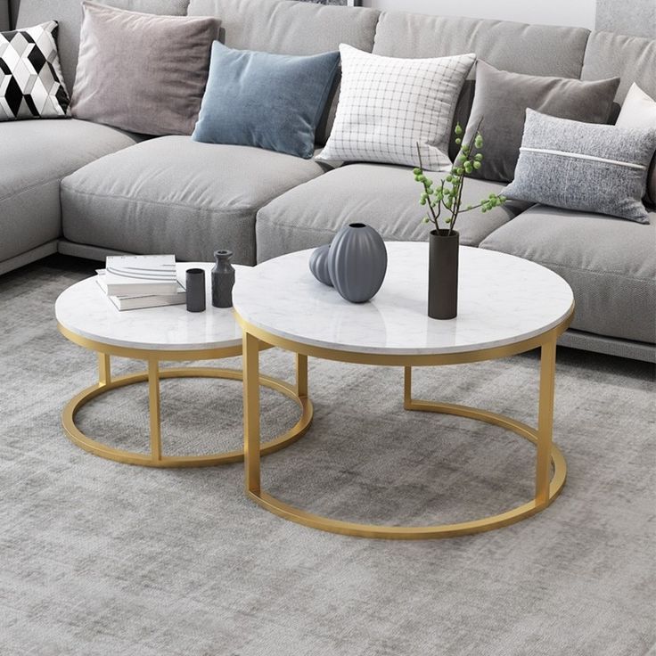 Nordic Round Coffee Table Gold Metal & White Marble Accent Pertaining To Fashionable Metal Legs And Oak Top Round Coffee Tables (View 14 of 20)
