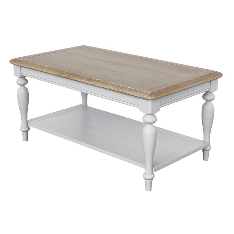 Olivia Coffee Table Grey & Oak 1 Shelf – Buy Online At Qd With Popular 1 Shelf Coffee Tables (Gallery 17 of 20)