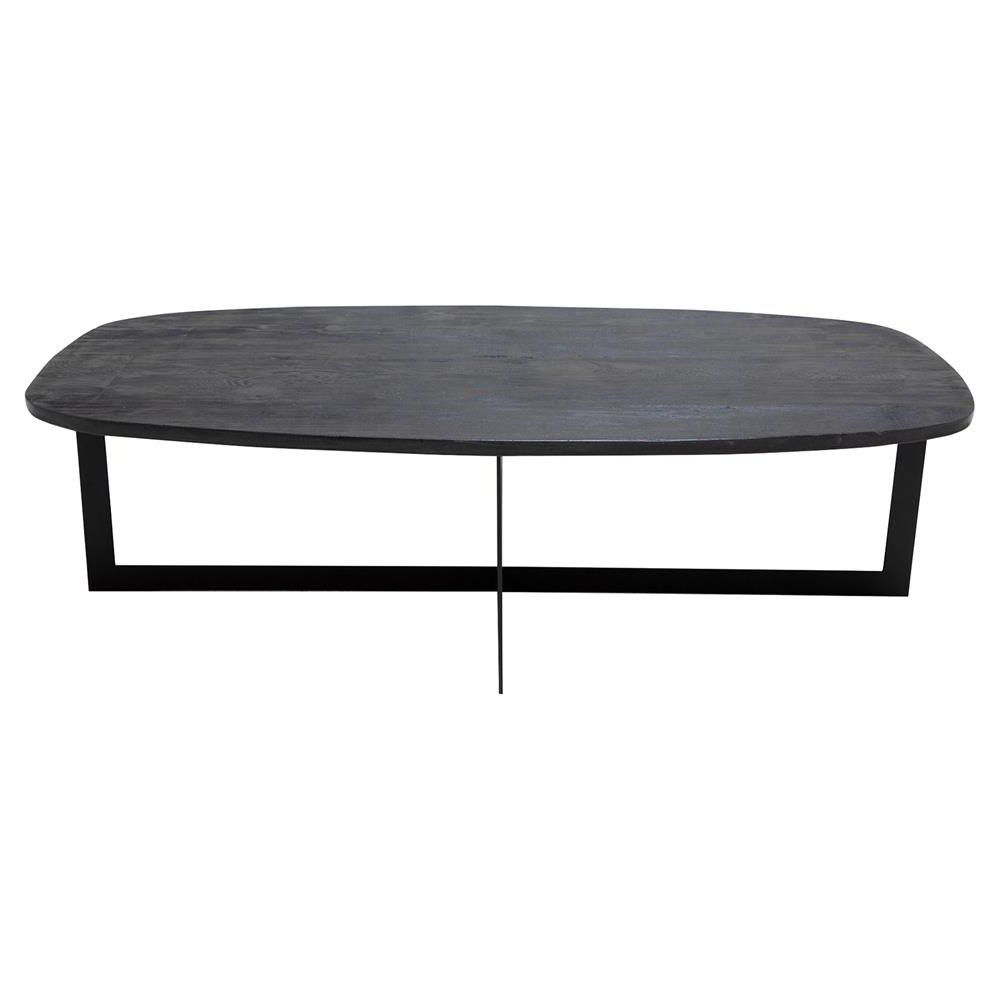 Oly Studio Cruz Industrial Loft Black Cement Top Iron With Fashionable Aged Black Iron Coffee Tables (Gallery 19 of 20)