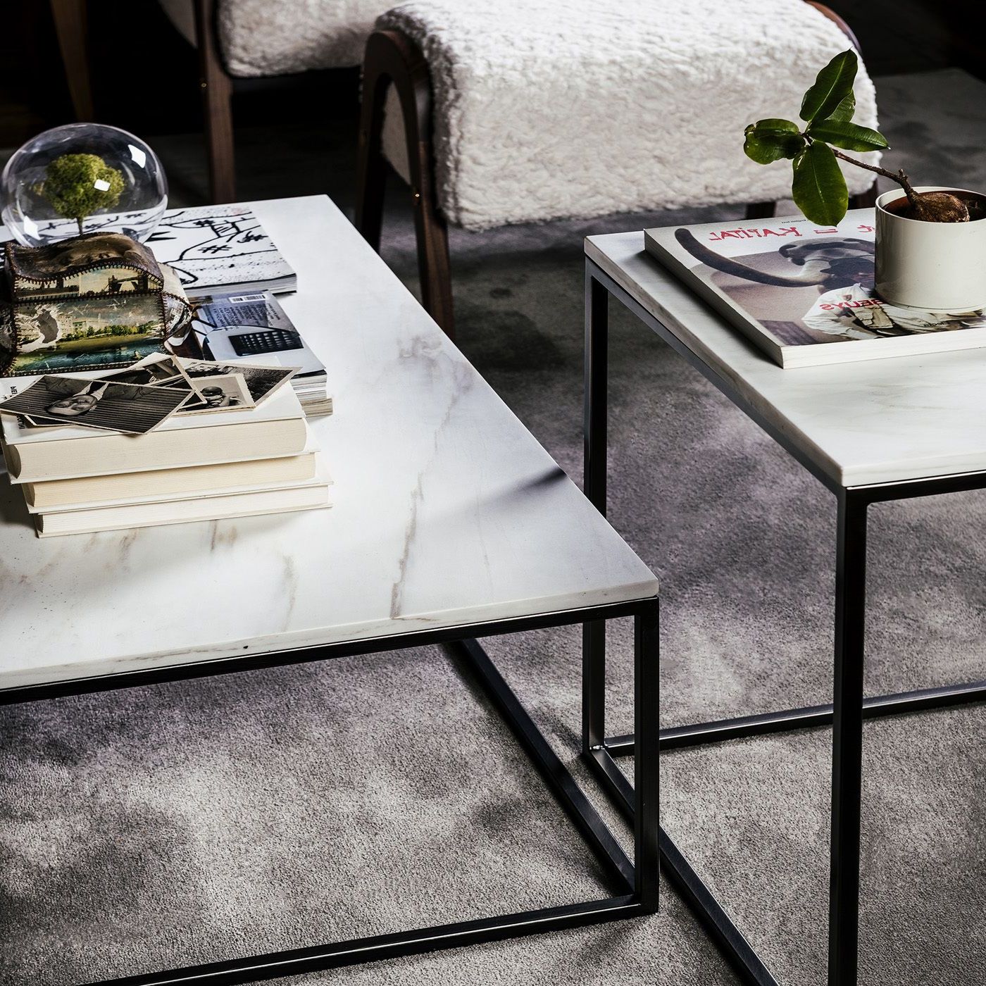 Pablo Marble Coffee Table Black Tie – Artemest (View 16 of 20)