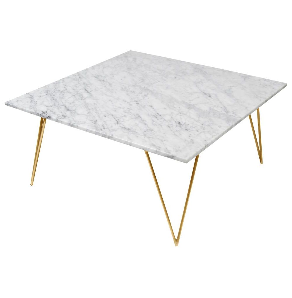 Piazza Hollywood Regency White Marble Gold Coffee Table Inside Well Liked White Marble And Gold Coffee Tables (Gallery 18 of 20)