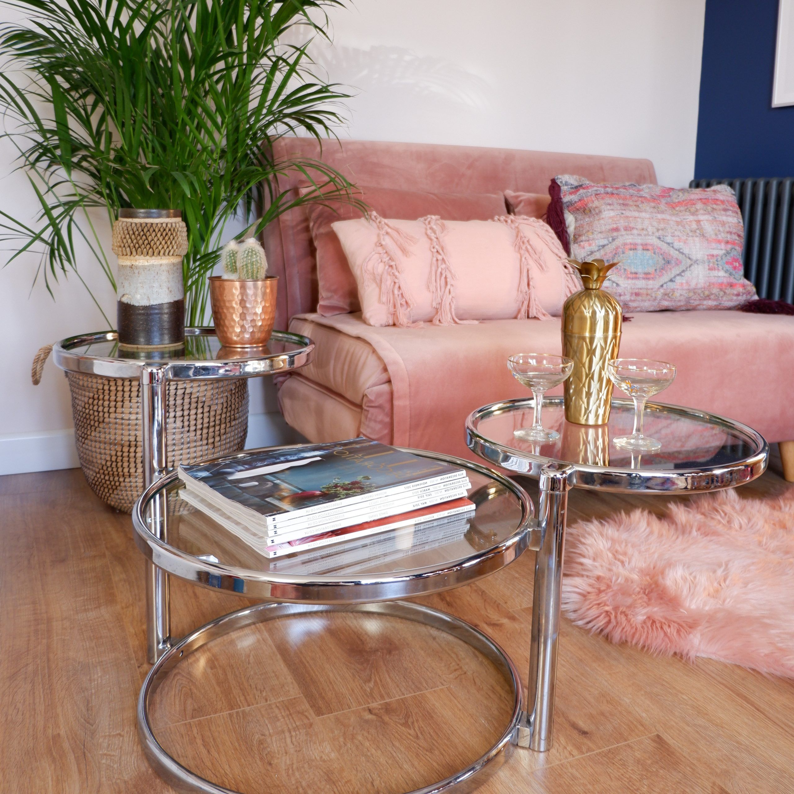Popular 3 Tier Coffee Tables Regarding Vintage 1970s Chrome And Glass Swivel 3 Tier Table (View 4 of 20)