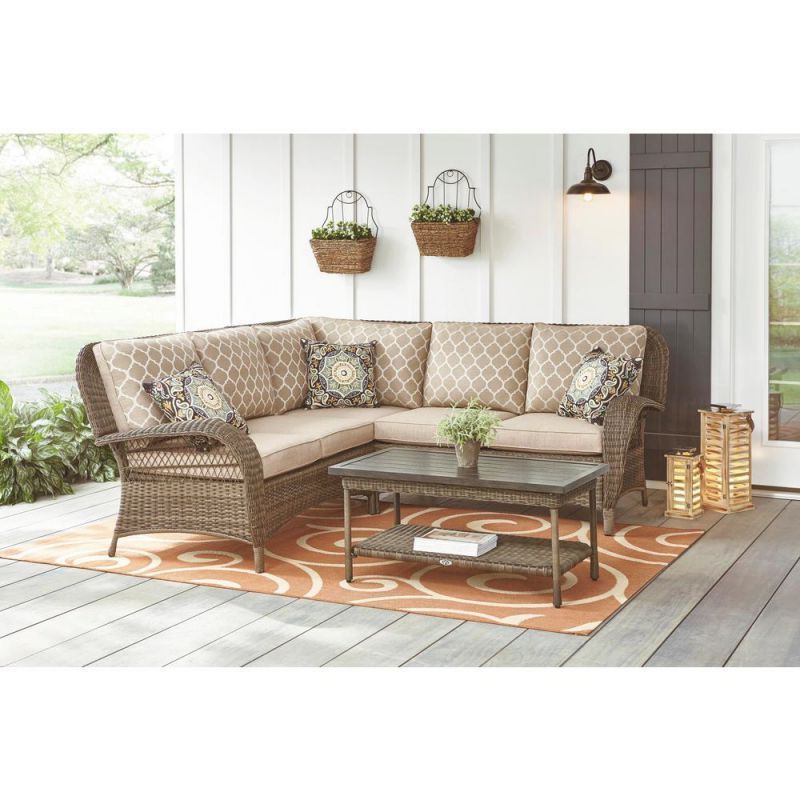 Popular Black And Tan Rattan Coffee Tables With Beacon Park Gray Wicker Outdoor Patio Coffee Table (View 5 of 20)